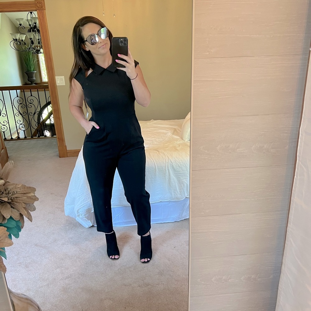 NWT Calvin Klein Black jumpsuit Sz 8